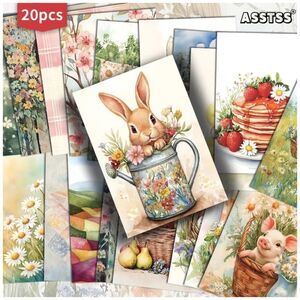 NWT 20pc Vintage Easter Postcard Card Set Scrapbook Junk Journal Craft Ephemera